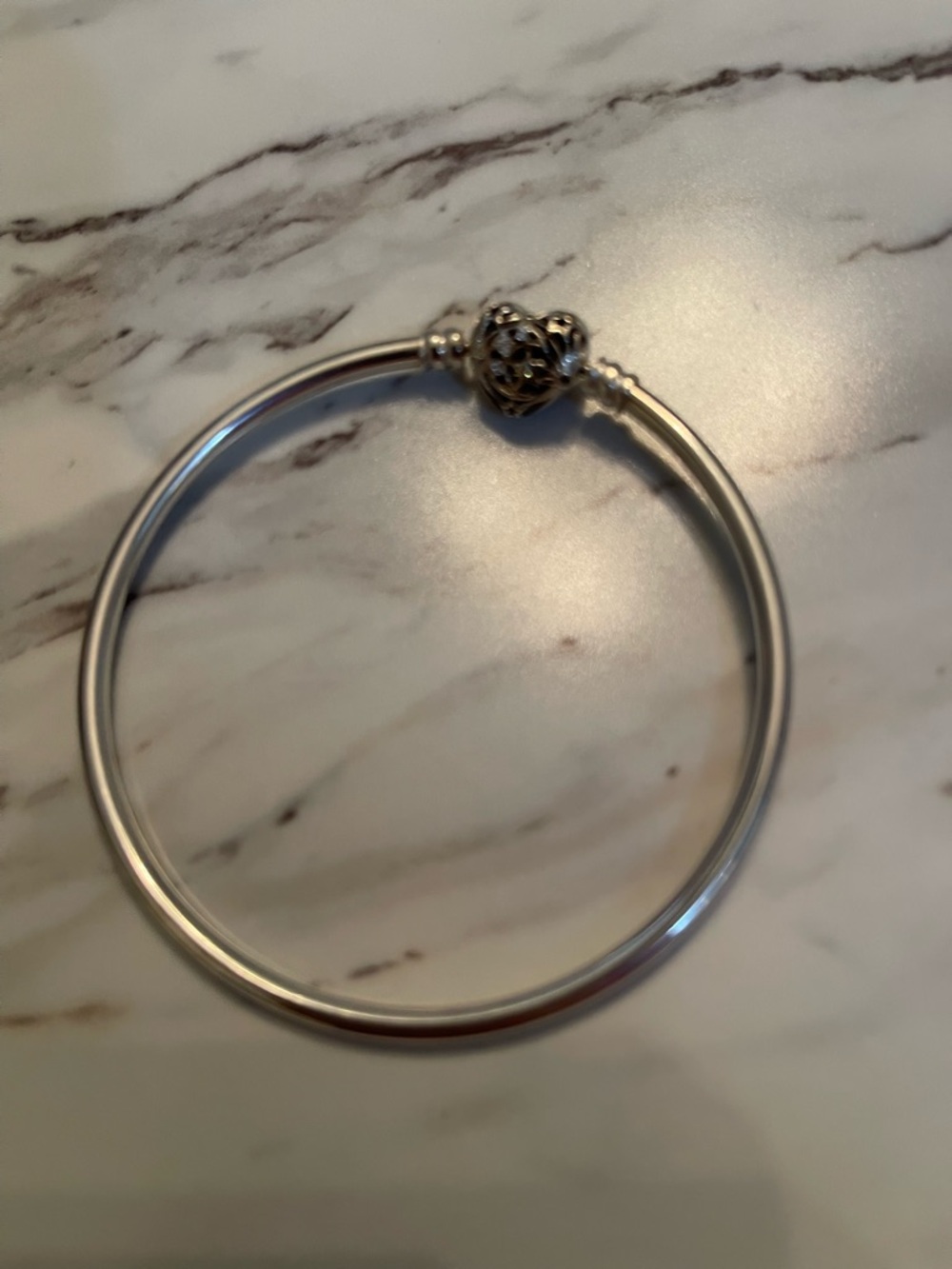 💯% Authentic Pandora Celestial Heart Clasp Bangle size 19cm (Large) - Picture 10 of 10